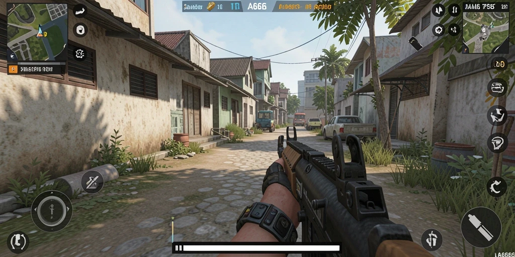 Screenshot gameplay AA666 yang menunjukkan pertempuran mendebarkan dalam TPS.