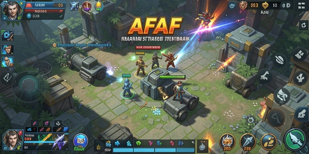 Tampilan atraktif gameplay AFAF yang penuh strategi.