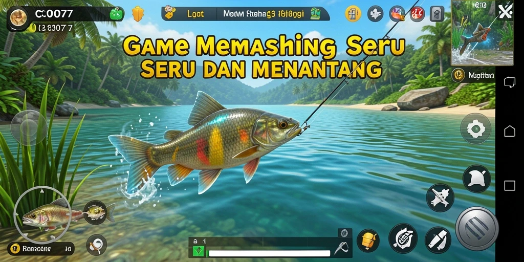 Tangkapan ikan yang memukau dalam gameplay C0077.
