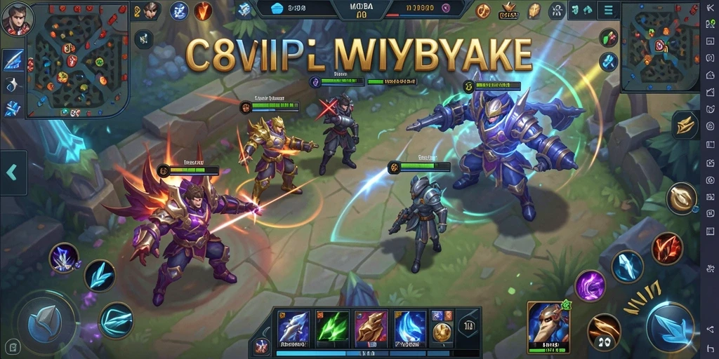 Screenshot gameplay C8VIP menampilkan aksi seru pertempuran tim.