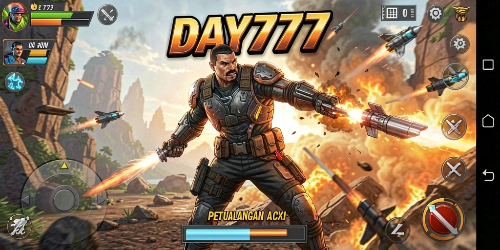 Tampilan aksi menegangkan di dalam permainan DAY777.