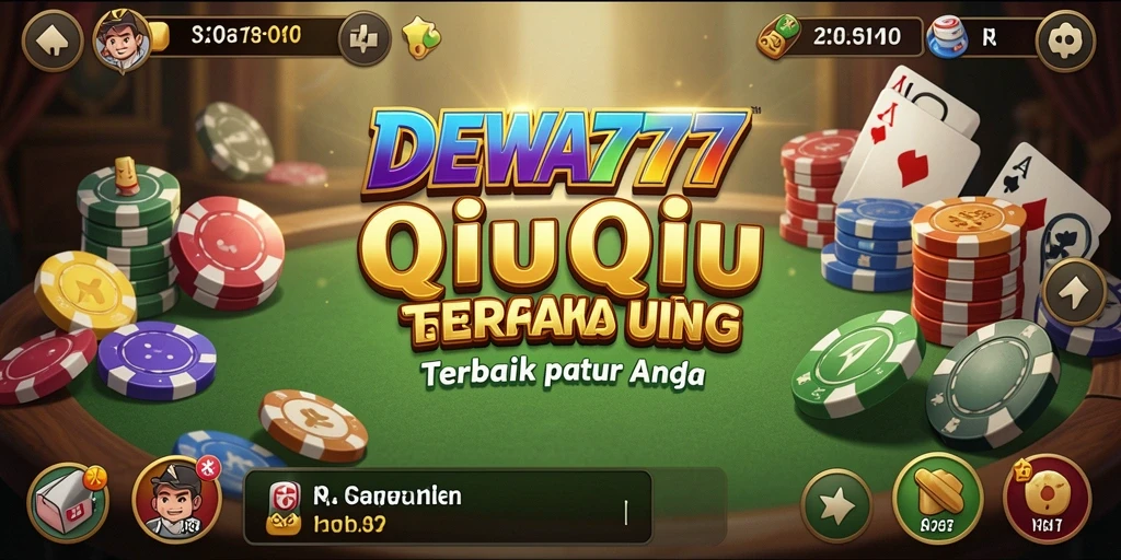 Tampilan gameplay menegangkan di DEWA777 dengan kartu QiuQiu.