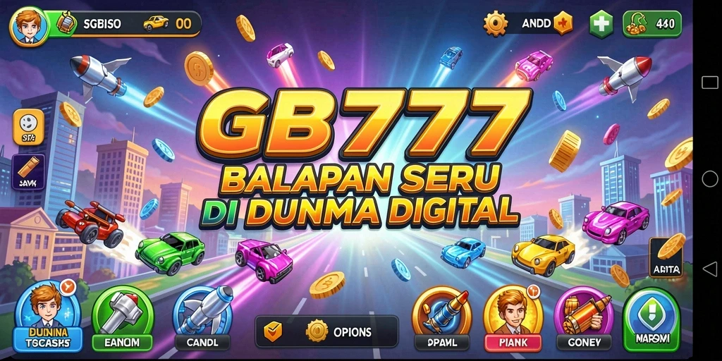 Tangkapan layar menampilkan intensitas balapan dalam GB777.