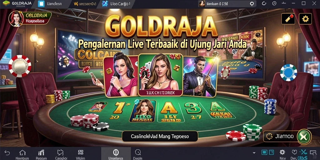 Gameplay Live Casino yang menegangkan di GOLDRAJA.
