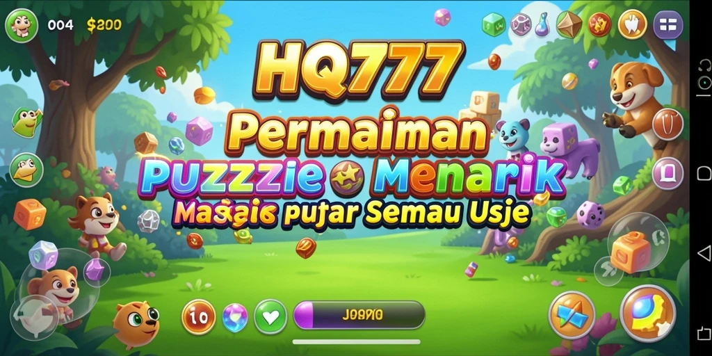 Tampilan gameplay HQ777 dengan tantangan puzzle menarik.