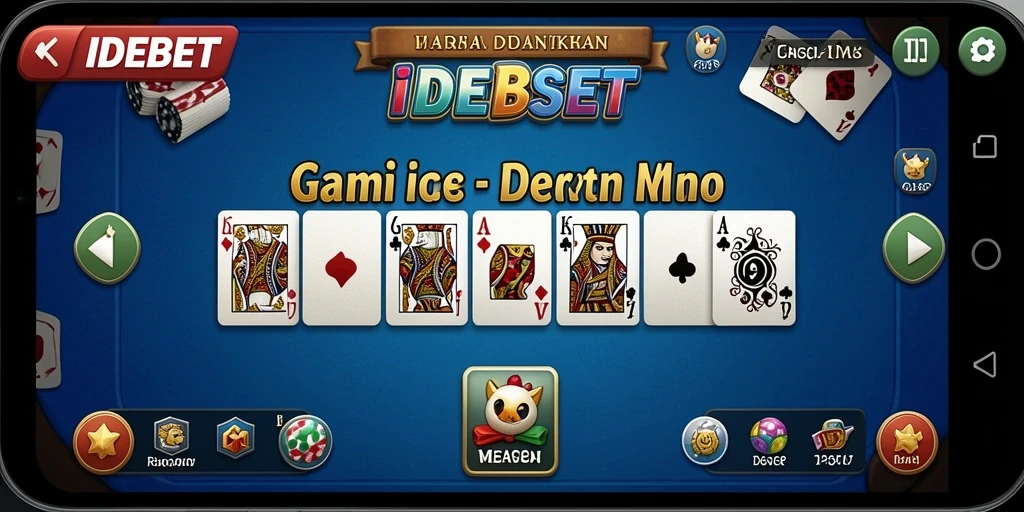 Screenshot gameplay IDEBET yang menarik dengan tampilan permainan Domino.