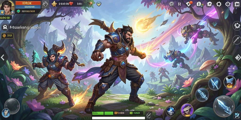 Screenshot gameplay menampilkan pertarungan seru dan grafis brilian di IDROK.