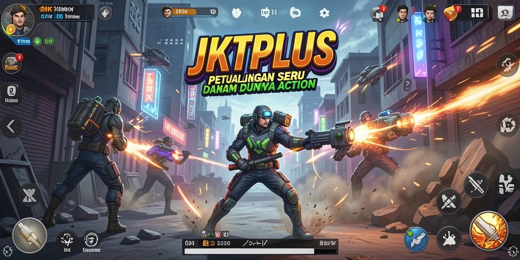 Tampilan seru dari gameplay JKTPLUS yang menantang.