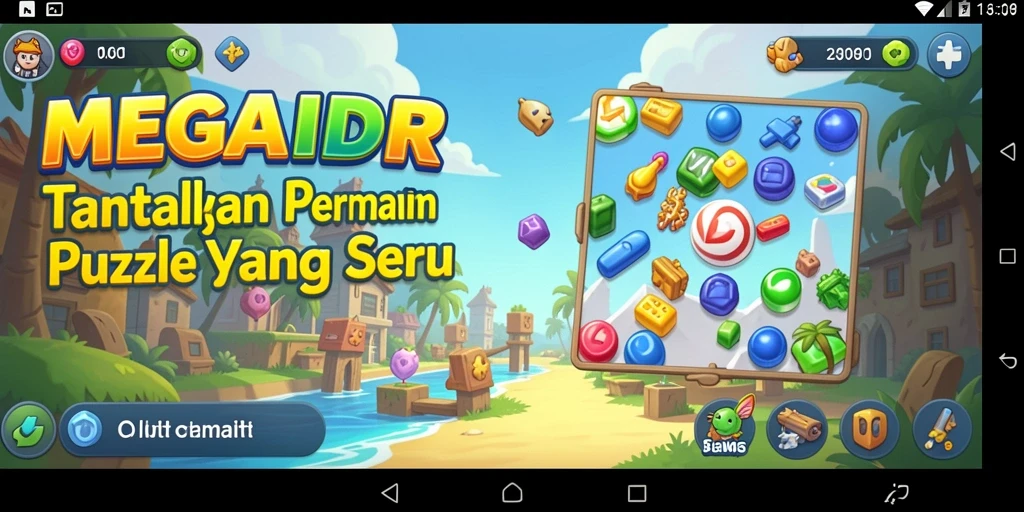 Tampilan gameplay MEGAIDR yang menarik dan penuh warna.