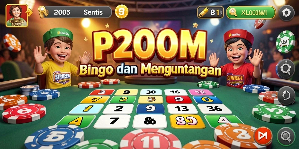 Tampilan gameplay Bingo yang seru dan interaktif di P200M.