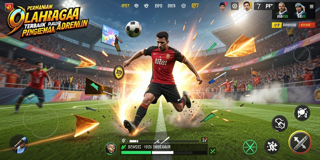 Screenshot PP7 menampilkan aksi seru dalam pertandingan olahraga.