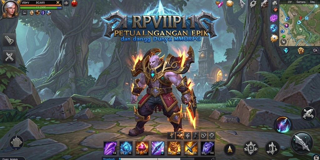 Tangkapan layar utama RPVIP1 menampilkan aksi seru dalam gameplay MMORPG.
