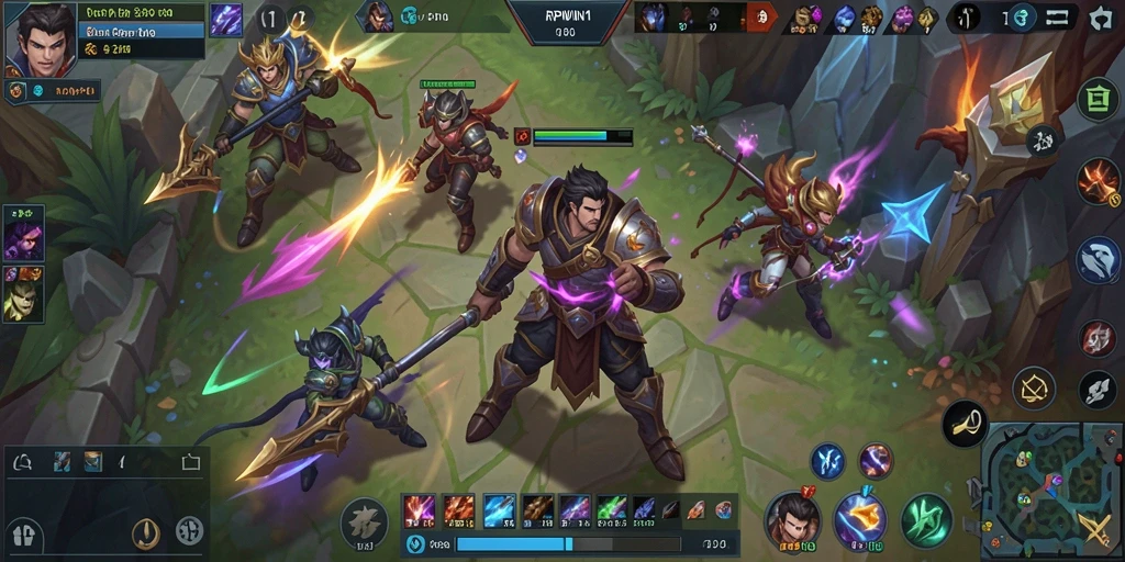 Screenshot gameplay RPWIN1 menampilkan pertarungan seru antar pemain.