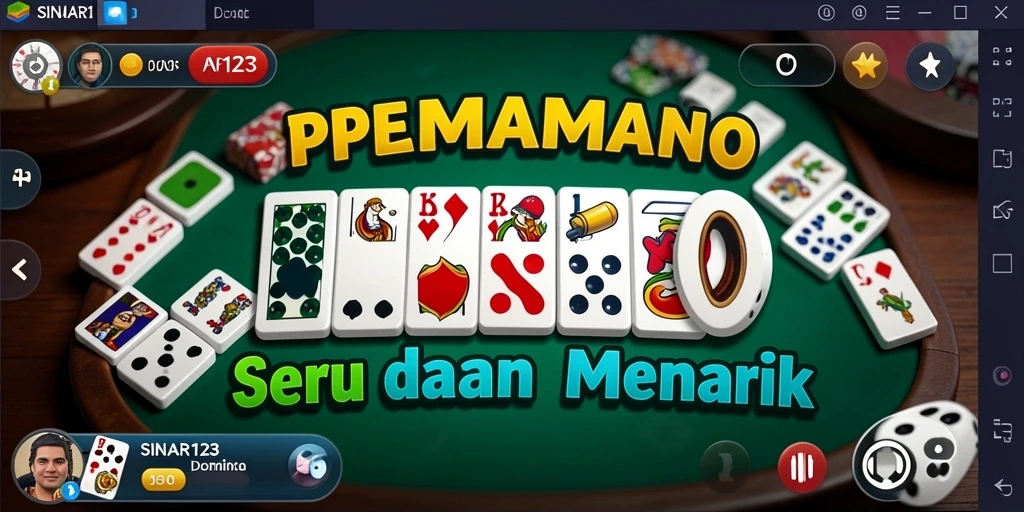 Screenshot gameplay <strong>SINAR123</strong> menampilkan aksi seru permainan domino.