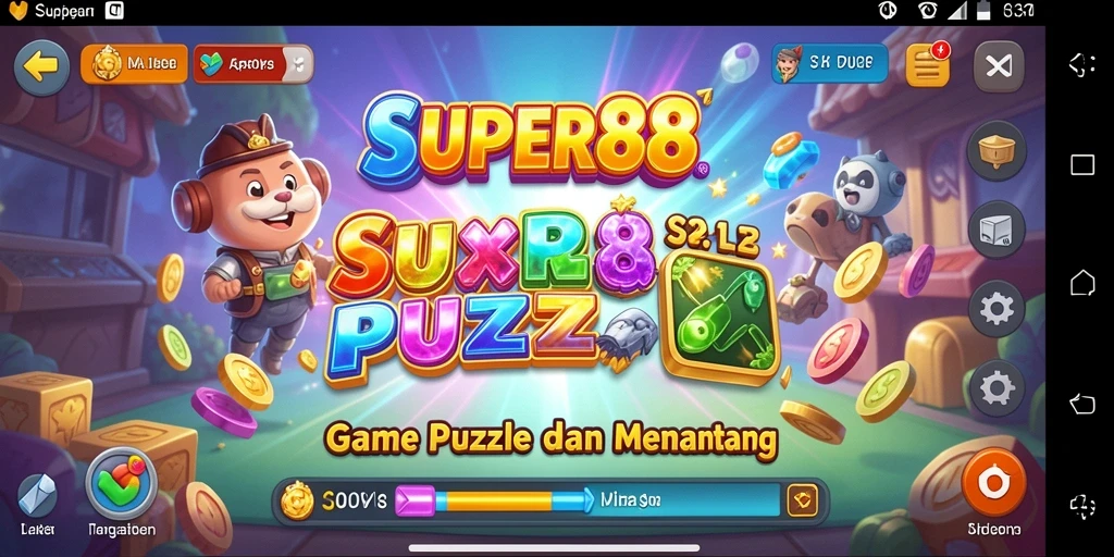 Screenshot SUPER88 menampilkan gameplay Puzzle yang menarik dan menantang.
