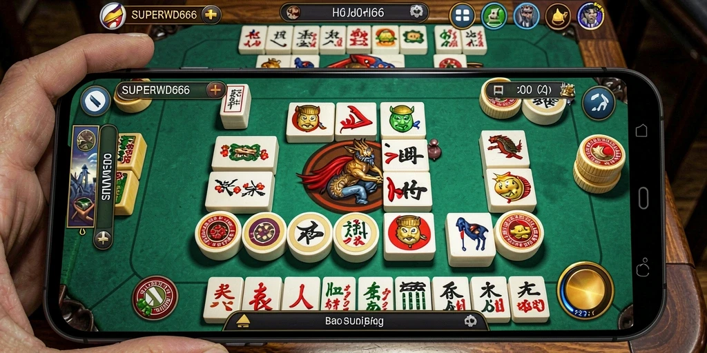 Gameplay <strong>SUPERWD666</strong> yang menarik dan penuh strategi Mahjong.