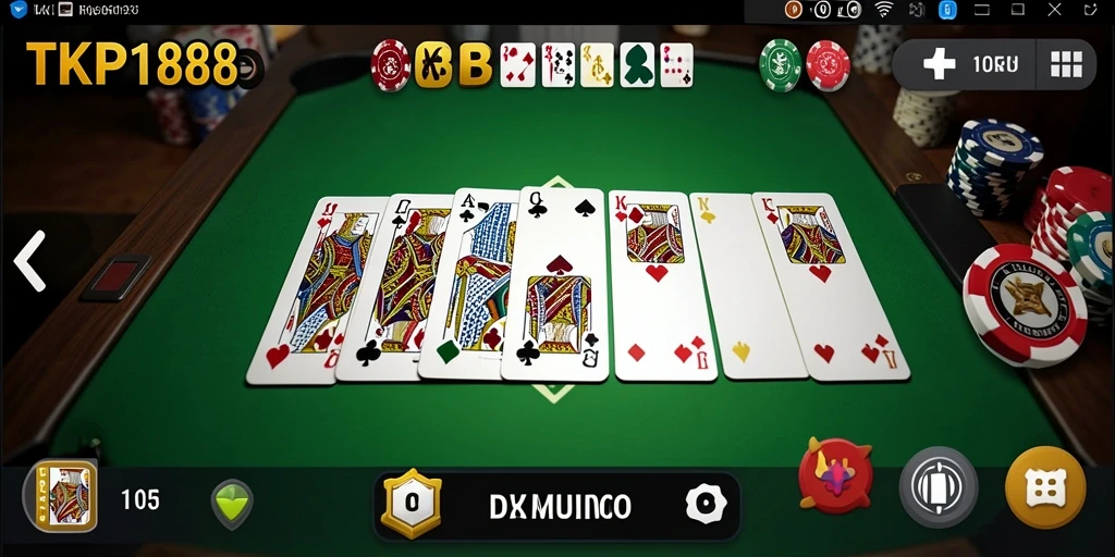 Tampilan gameplay seru dari TKP188 saat bermain Domino.