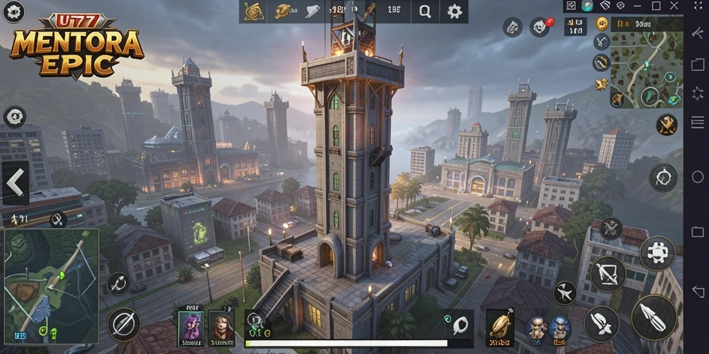 Tampilan gameplay yang mendebarkan dalam UT77 Tower Defense.